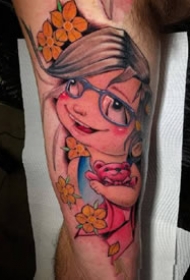 欧美彩色newschool风格的一组彩色纹身图案欣赏