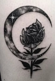 关于月亮主题的一组小清新月亮纹身图案