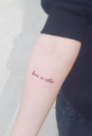 超简约的一组9张手腕脚踝的小图案纹身