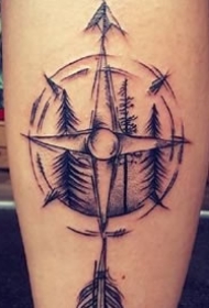 线条构成的一组黑灰创意纹身图案赏析