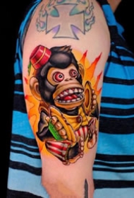 newschool风格的一组彩色纹身图案赏析