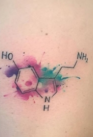 很小清新的一组彩色水彩小纹身图案