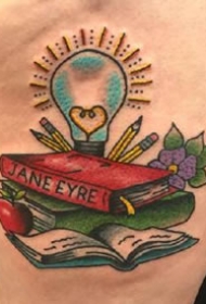 9张形容老师的一组教师书籍纹身图案作品欣赏