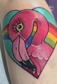 很可爱的一组彩色心形纹身图案欣赏