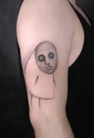 有点暗黑又有点可爱的手臂腿部小纹身图案欣赏
