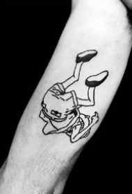 黑色调的一组个性小纹身图案9张