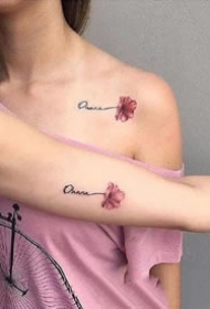 闺蜜小清新纹身：适合姐妹闺蜜的一组唯美小清新纹身图案
