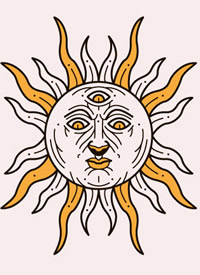 橘黄色调的一组创意小纹身手稿欣赏