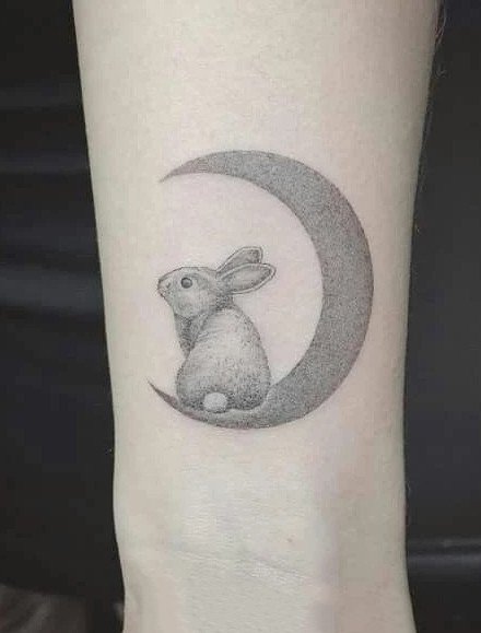 school风格的一组彩色狗狗纹身图案9张