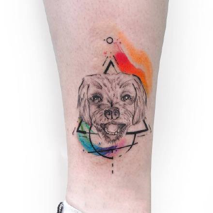 适合小腿和小臂的一组小清新水彩纹身作品