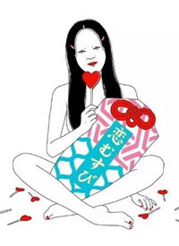 日式23张恐怖压抑风格的红色女郎纹身手稿