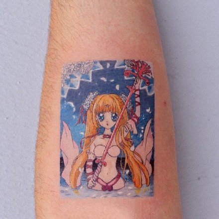 可爱的一组二次元卡通小女生纹身图案