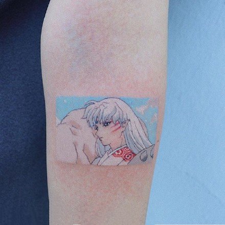 可爱的一组二次元卡通小女生纹身图案