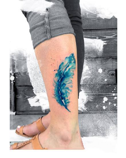 纹在小臂上很好看的一组水彩风格的纹身图案