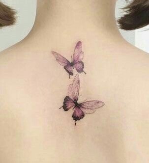 唯美适合女生的一组小清新蝴蝶纹身图案
