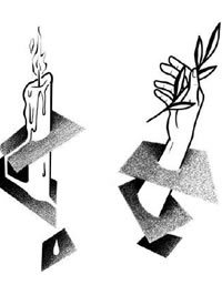 很有意境的创意抽象点刺纹身手稿图片