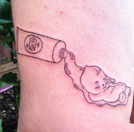 涂鸦线条：很有创意的一组个性涂鸦线条纹身图案