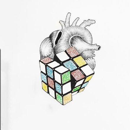 关于心脏的一组创意心脏小黑灰手稿图片