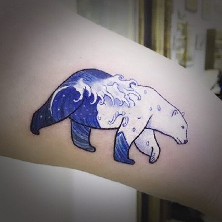 很唯美的一组水彩色小清新纹身图案