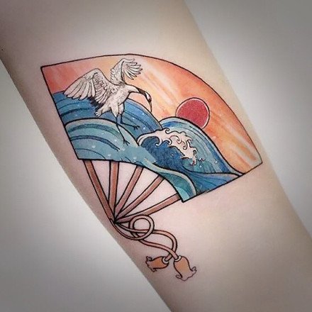 很唯美的一组水彩色小清新纹身图案