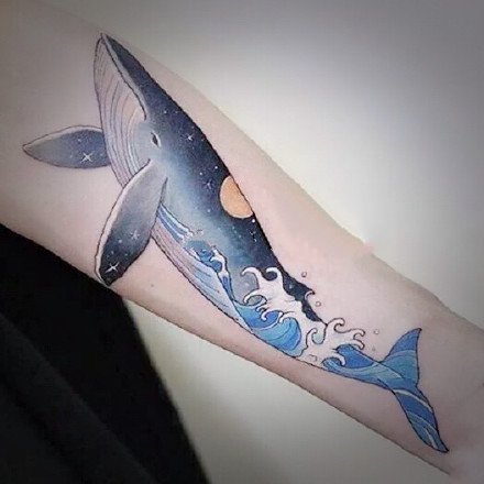 很唯美的一组水彩色小清新纹身图案