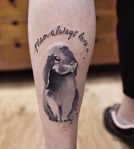 很可爱的一组小兔子纹身图案欣赏