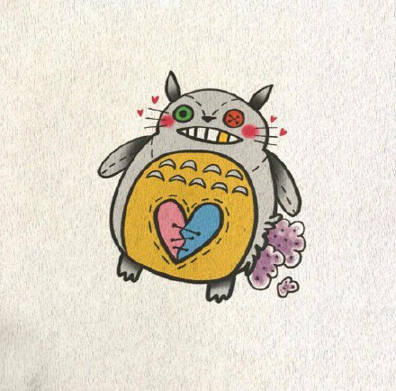 34张school卡通风格的小彩图纹身手稿