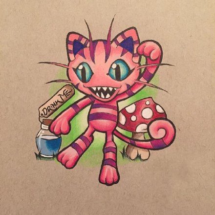 34张school卡通风格的小彩图纹身手稿