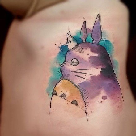 18张宫崎骏动漫角色龙猫的卡通纹身图案