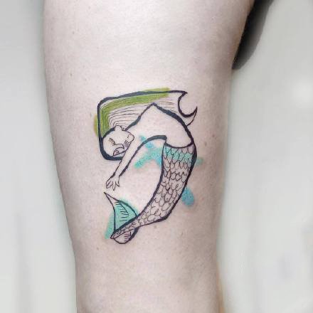 涂鸦风格的野兽派童趣小图纹身图片