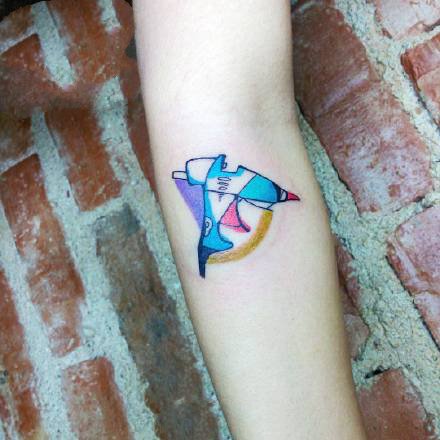 涂鸦风格的野兽派童趣小图纹身图片