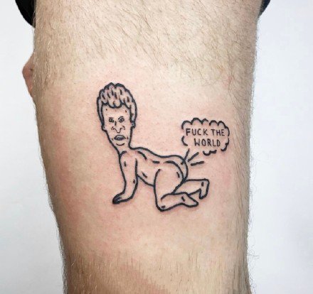 趣味的一组涂鸦线条小纹身图案赏析