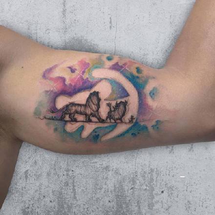 17张暗水彩风格的纹身图案作品