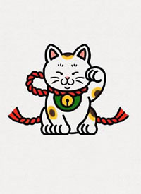 一组卡通的小可爱动物纹身手稿