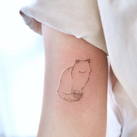 18张简约又好看的一组小清新彩色纹身图案