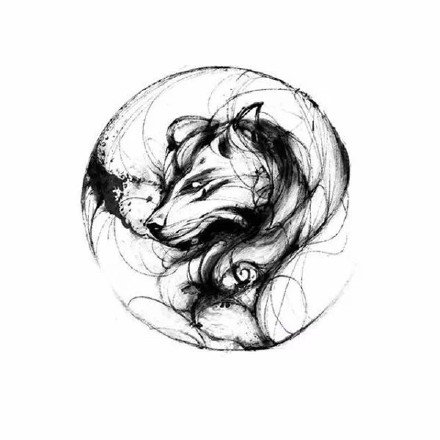 飘逸的一组个性水墨线条黑图手稿