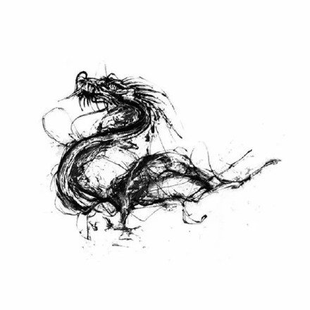 飘逸的一组个性水墨线条黑图手稿