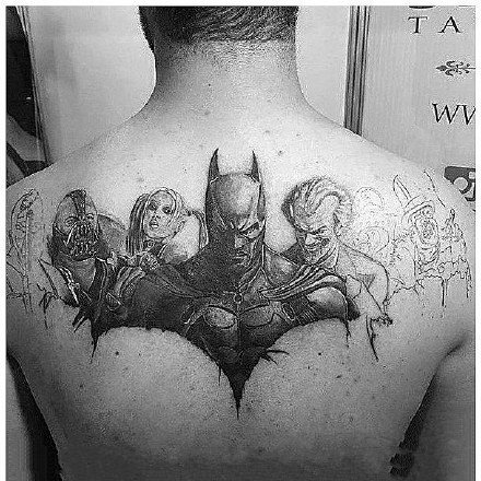 蝙蝠侠：和漫威蝙蝠侠相关的一组纹身图案