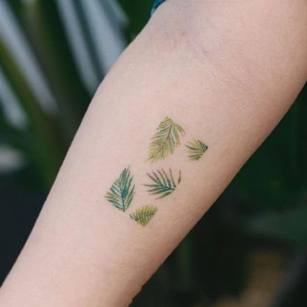 45张适合女生的小清新小彩色纹身图案