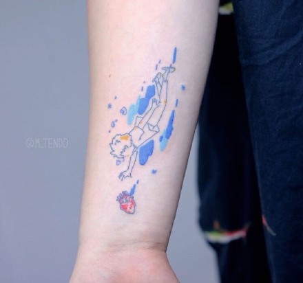 45张适合女生的小清新小彩色纹身图案