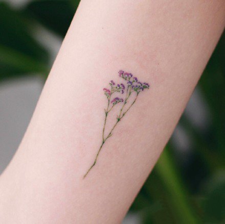 45张适合女生的小清新小彩色纹身图案