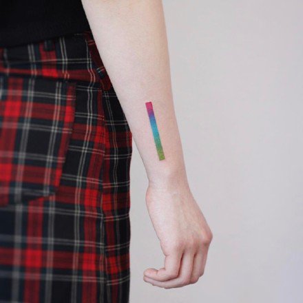 45张适合女生的小清新小彩色纹身图案