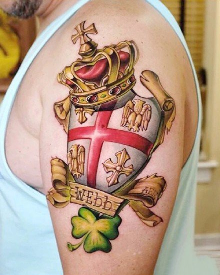 黄色调的一组NEW SCHOOL个纹身图案