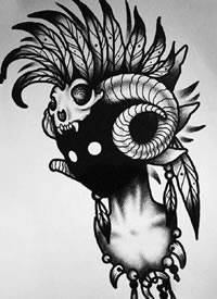 暗黑系的一组创意人物手稿