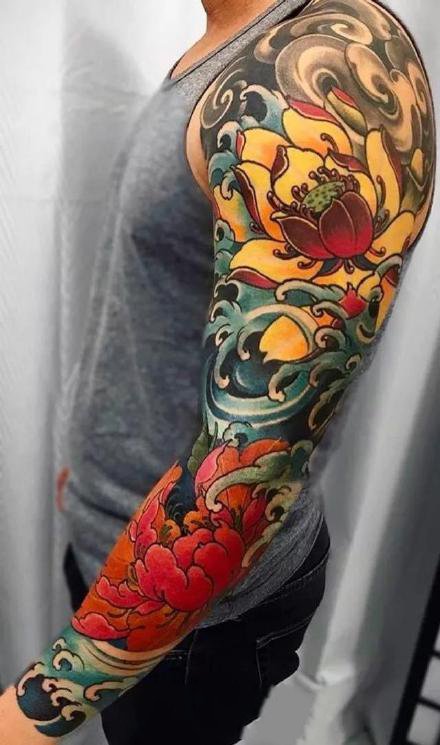 27张漂亮的花臂、花腿纹身作品赏析