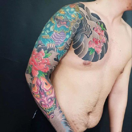 27张漂亮的花臂、花腿纹身作品赏析