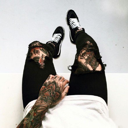 27张漂亮的花臂、花腿纹身作品赏析