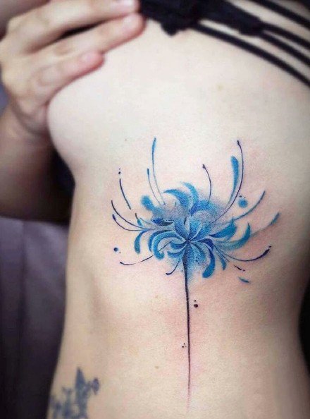 漂亮唯美的一组彼岸花纹身图案