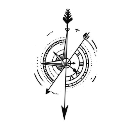 适合小臂的几何线条小清新纹身手稿