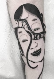 很邪恶的一组日式黑灰纹身作品9张